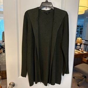 Cyrus Green Women's Hooded Open Front Cardigan Large